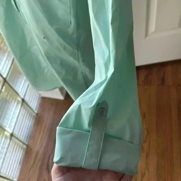 NWT size S teal NY&Co pullover 3/4 button up top - Picture 3 of 6